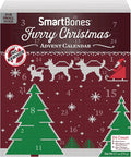 SmartBones Furry Christmas Advent Calendar Chews for Small Dogs, 24 Count, Treat Your Dog to Easy-to-Digest, Rawhide-Free Mini Bones, Candy Canes and Mini Sticks