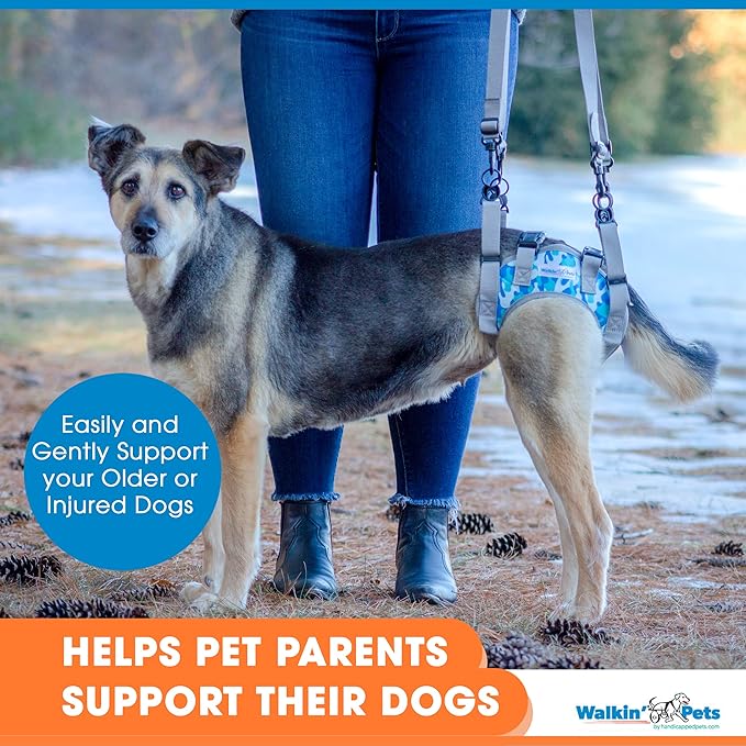 Walkin’ Warrior Rear Dog Harness for Mobility, Adjustable Handles, Rear Leg Dog Harness for Senior Dogs and Pets Recovering from Surgery