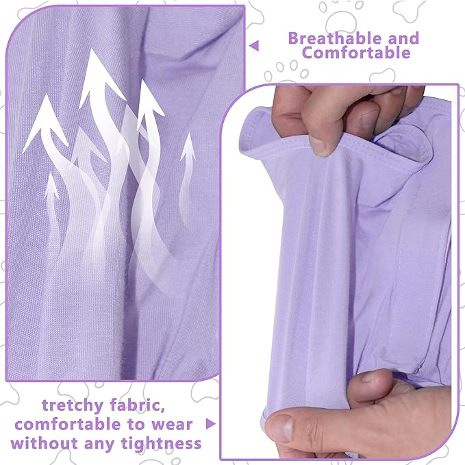 Cat Recovery Suit Anti Licking, Cat Surgery Recovery Suit Female Cats Kitten Onesie After Spay, Cone of Shame Alternative, Post- surgery Kitten Surgical Clothes for Abdominal Wounds,Purple,M
