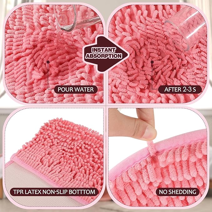 Riakrum 3 Pcs Guinea Pig Bedding Reusable Small Animal Guinea Pig Bed Fleece Pee Pad Absorbency Washable Pet Cage Liner for Bunny Hamsters(Pink, Green, Gray)
