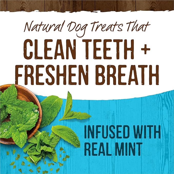 Merrick Fresh Kisses Dental Chews Infused With Real Mint, Medium Dog Chews for Dogs 25-50 lbs, 1.88 lb Box