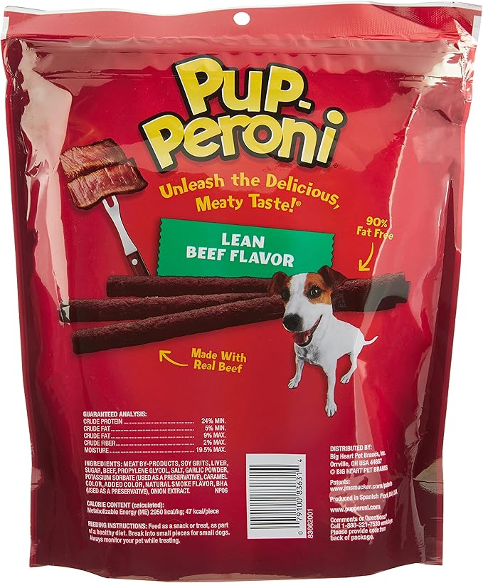Pup-Peroni Original Lean Beef Flavor Dog Snacks, 22.5 Ounce Bag (Pack of 4)
