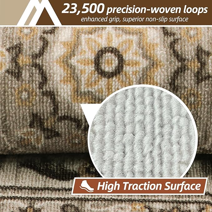 COSY HOMEER Stair Treads for Wooden Steps Washable Non Slip Stair Treads 8" X 30" Soft Stair Carpet Treads Reusable Indoor Stair Runner Rug for Kids, Elders and Pets 15pcs