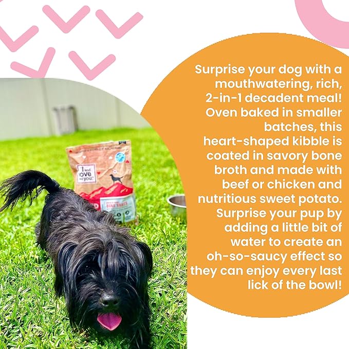 I and Love and You Baked and Saucy Dry Dog Food - Lamb + Sweet Potato - Prebiotic + Probiotic, Real Meat, Grain Free, No Fillers, 4lb Bag