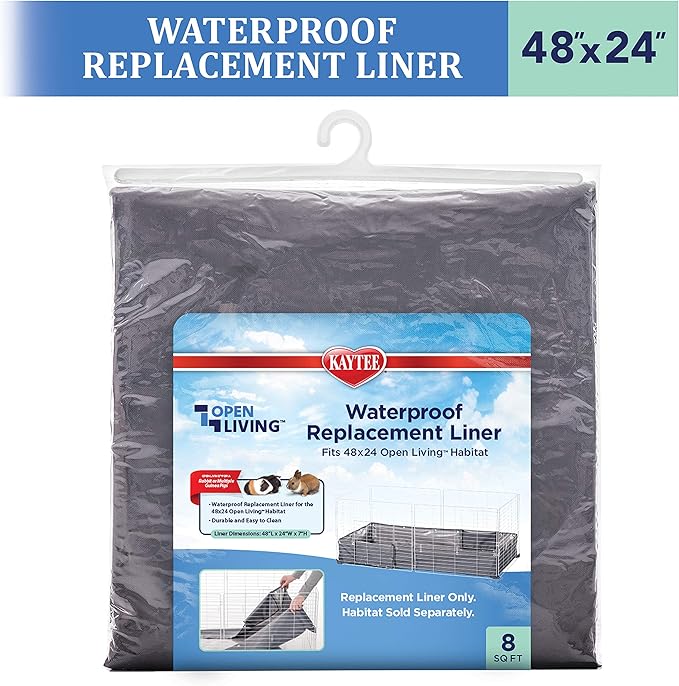 Kaytee Open Living Pet Guinea Pig or Rabbit Habitat Replacement Liner 48" x 24"
