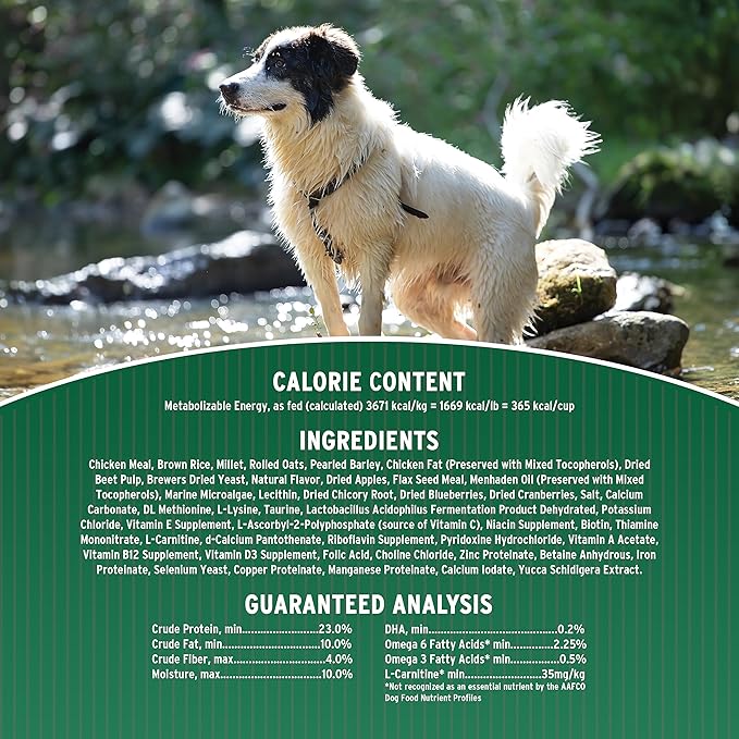 Annamaet Original Adult Formula Dry Dog Food, 23% Protein (Chicken & Brown Rice), 5-lb Bag
