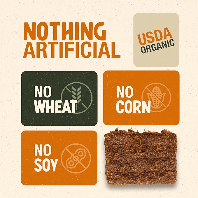 Heartland Antlers Organic Chicken Jerky Dog Treats – Soft Waffle-Style Chews for All Life Stages – Grain-Free, Low Fat, Made in USA, Upcycled Ingredients, 4oz