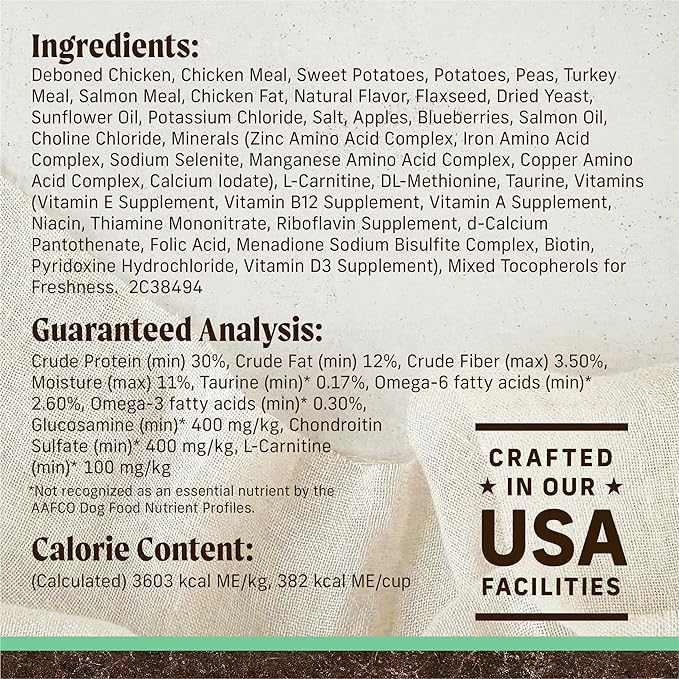 Merrick Premium Grain Free Dry Senior Dog Food, Wholesome And Natural Kibble, Real Chicken And Sweet Potato - 4.0 lb. Bag