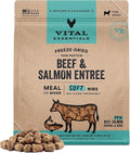 Vital Essentials Freeze Dried Dog Food, Raw Beef & Salmon Soft Nibs | Complete Meal or Topper | 99% Beef, Salmon, Organs & Bone | High Protein, Grain Free Dry Dog Food | 3 lb Bag
