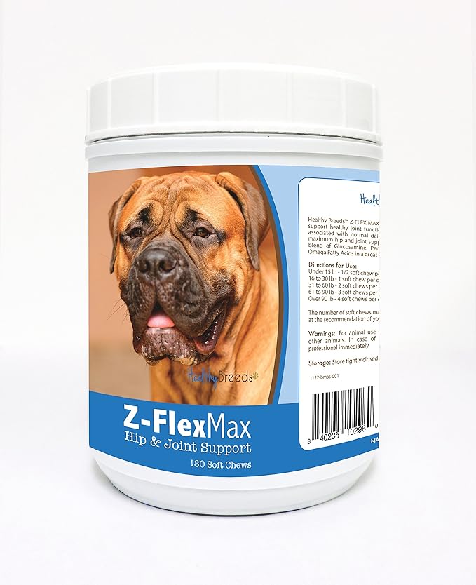Healthy Breeds Bullmastiff Z-Flex Max Hip and Joint Soft Chews 170 Count
