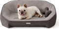 Cooling Orthopedic Dog Bed Medium Size Dog, High-Resilience Memory Foam Support, All-Season Comfort Pet Bed with 3 Washable Removable Cover & Waterproof Liner, Never Sag Dog Couch with Bone Toy