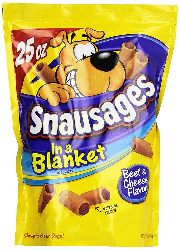 Snausages in a Blanket Dog Snacks Beef and Cheese, 25 oz.