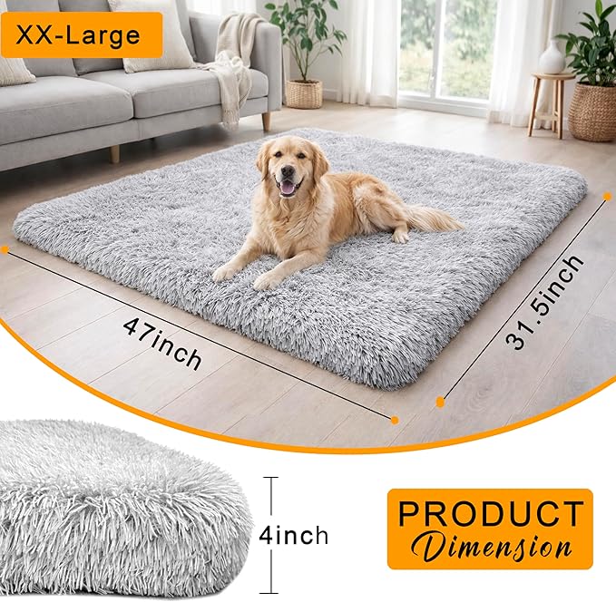 Dog beds, pet beds(XX-Large) - Premium Quality, Washable & Portable, Eco-Friendly, Multiple Sizes, Stylish Design, Removable Cover, Size XXLarge(47.24 X 31.49 X 3.93) inch