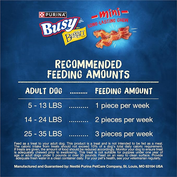 Purina Busy with Beggin’ Twist’d Mini Adult Dog Chew Bone Treats - 12 ct. Pouch