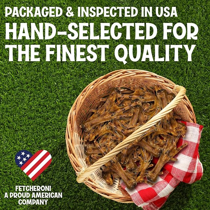 Premium Chicken Feet Dog Treats - Dehydrated Poultry Foot - No Additives - Digestible Chew - Joint Health Support - All Natural (100-Pack)