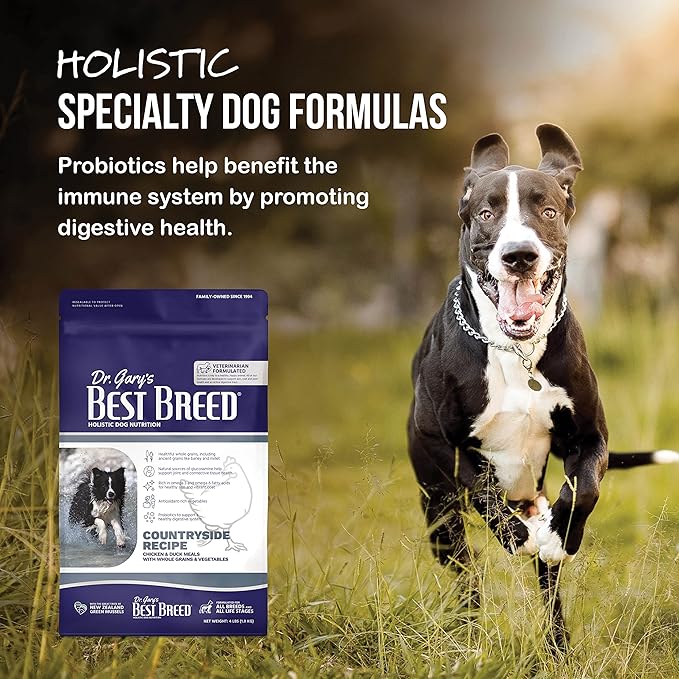 Best Breed Dr. Gary's Countryside Recipe Slow-Cooked in USA, Natural Dry Dog Food for All Breeds and Sizes, 26lbs.