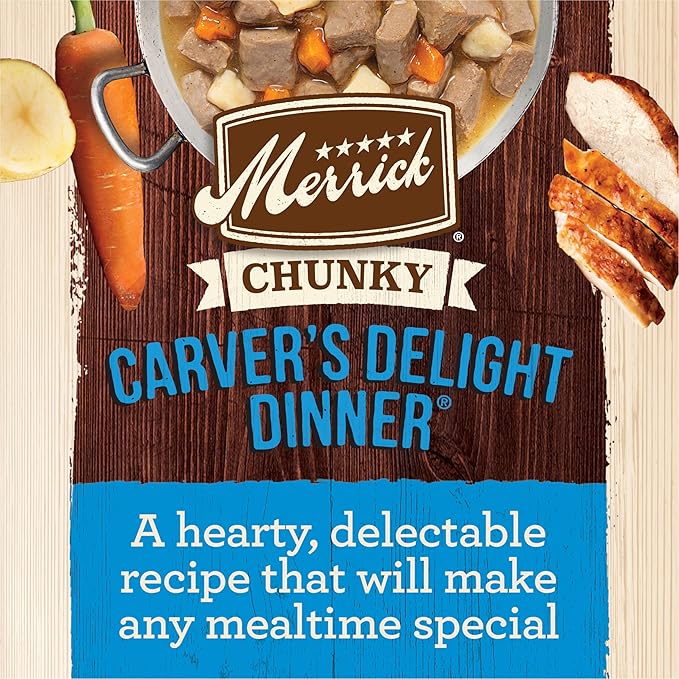 Merrick Chunky Grain Free Premium And Wholesome Canned Dog Food, Real Meat Carvers Delight Dinner In Gravy - (Pack of 12) 12.7 oz. Cans