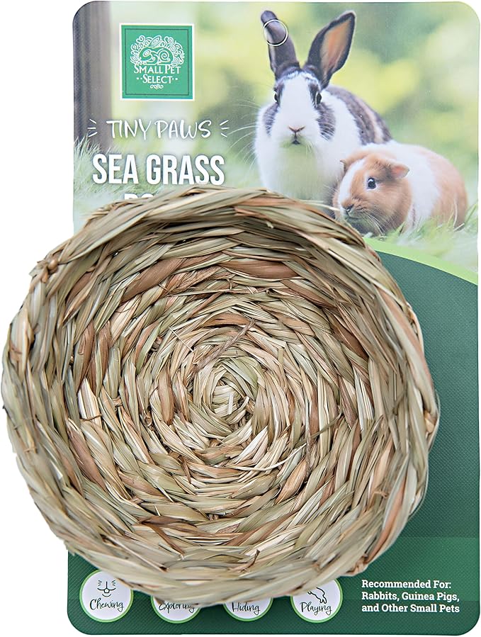 Small Pet Select Tiny Paws Seagrass Play Pack, for Guinea Pig, Rabbit, Bunny, Toys, Hideout Tunnel, Cage Accessories
