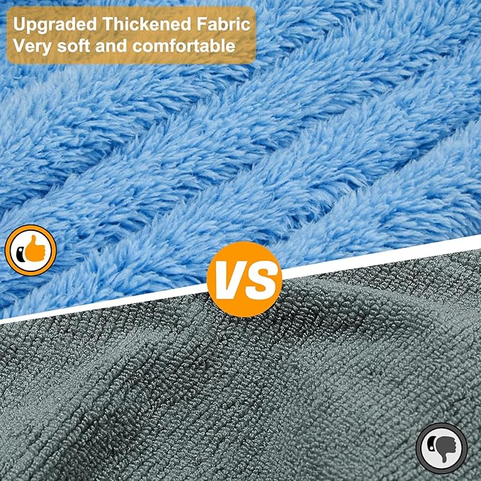 Bienbee Dog Bathrobe, Quick Drying Super Absorbent Dog Robes for After Bath, Warm Keeping Dogs Towel, Dogs Bath Supplies, Light Blue XL