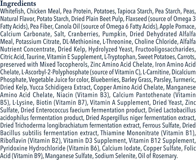 Blue Buffalo Natural Veterinary Diet GI Low Fat Gastrointestinal Support Dry Dog Food, Veterinarian's Prescription Required, Whitefish, 22 lb Bag