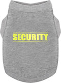 Discover Cozy Cotton Canine Wear: Soft, Lightweight, and Breathable Dog Shirt Vest with Eye-Catching Graphics(Security), Keeping Your Furry Friend Warm and Comfy! Grey XS