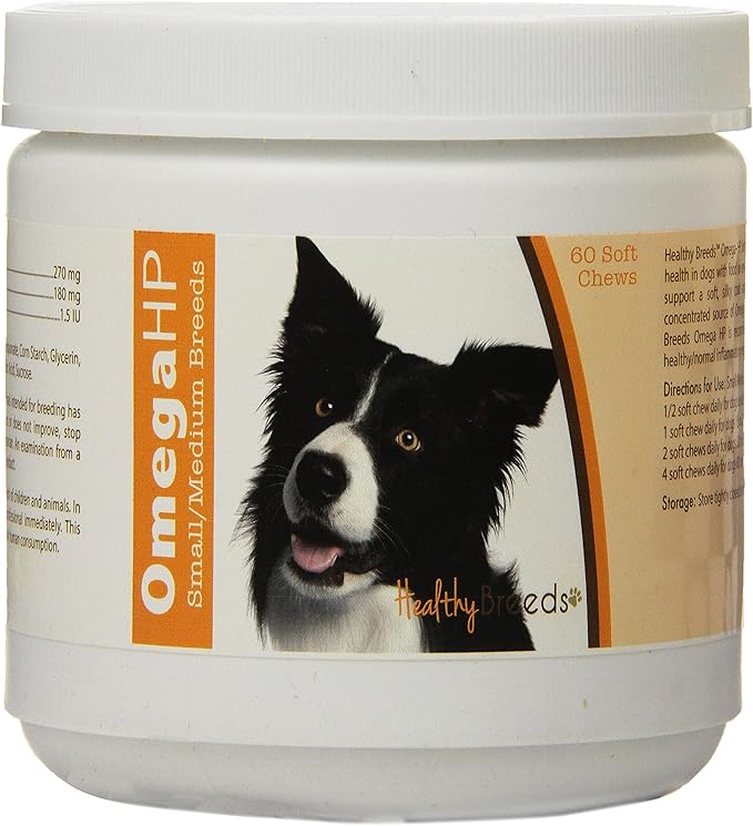 Healthy Breeds Border Collie Omega HP Fatty Acid Skin and Coat Support Soft Chews 60 Count