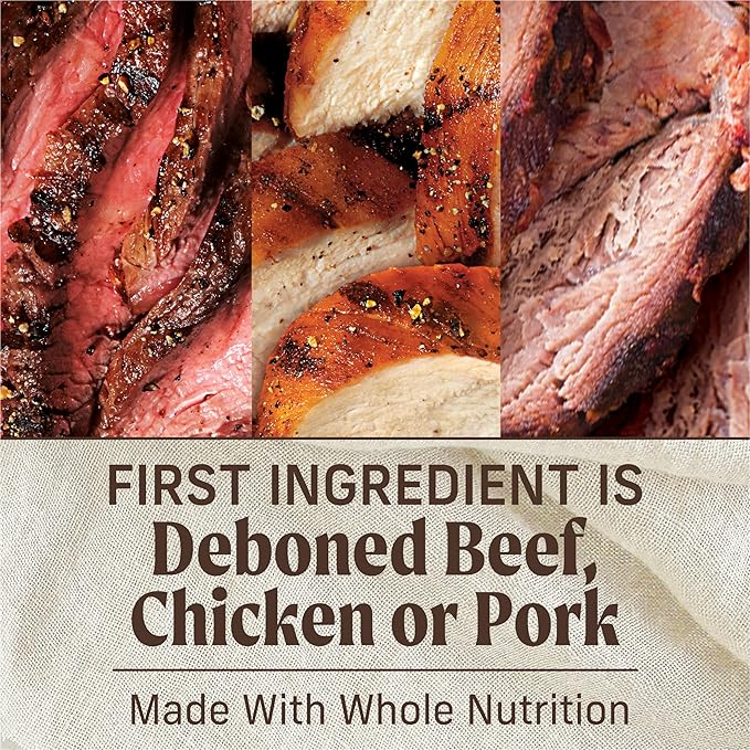 Merrick Slow-Cooked BBQ Premium Real Meat Canned Wet Dog Food Variety Pack, Beef, Chicken And Pork Recipes - (Pack of 12) 9.5 lb. Cans
