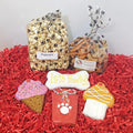 Gourmet Dog Bakery Large Birthday Gift Box with Pupcorn, Hand-Decorated Treats & More | Homemade, Fresh, Human-Grade, All-Natural Ingredients | Corn, Soy & Preservative Free | USA Made