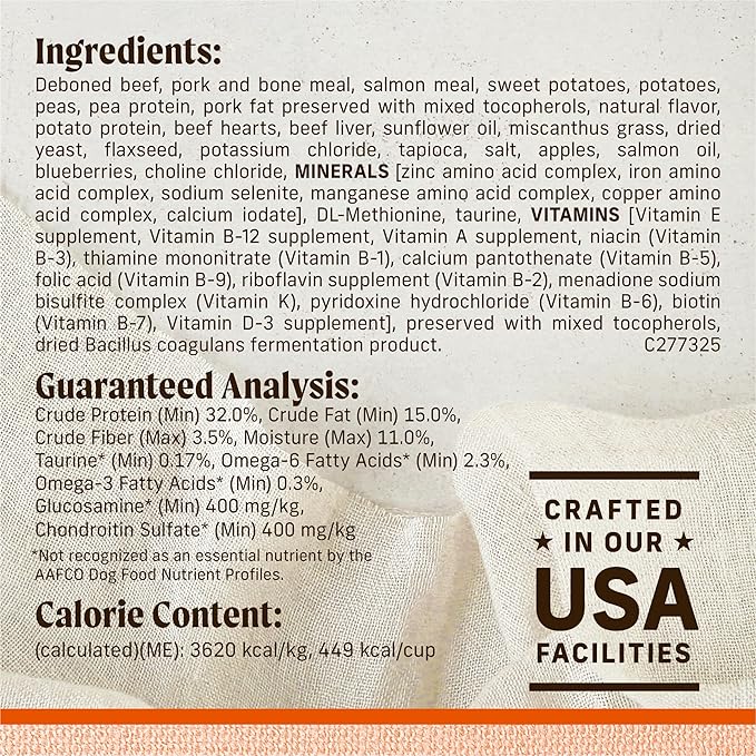 Merrick Lil’ Plates Grain Free Dry Dog Food For Small Dogs, Texas Beef And Sweet Potato Kibble With Raw Bites - 10.0 lb. Bag