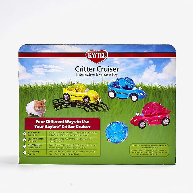 Kaytee Critter Cruiser Pet Powered Exercise Car for Hamsters and Gerbils