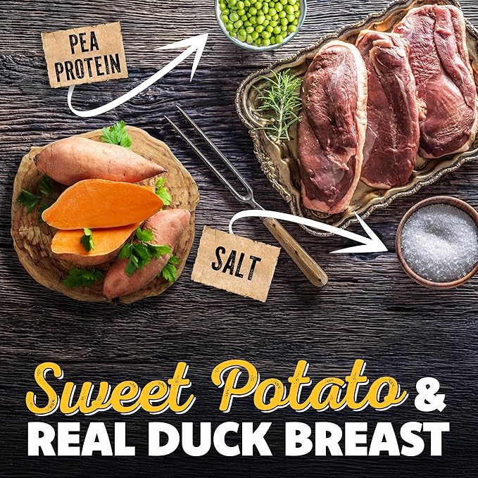 Savory Prime Sweet Potato & Duck Jerky Wrap Dog Treats, Made with 100% Real Duck Breast, Farm Raised, Rawhide Free, Healthy, Easily Digestible, Limited Ingredient, 3 Pounds (Pack of 1)