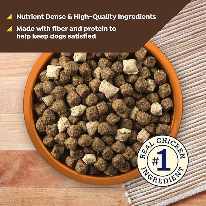 Nature’s Recipe Dry Dog Food with Freeze Dried Chicken Bites, Chicken, Barley & Brown Rice Recipe 3.5 lb Bag (Pack of 4)
