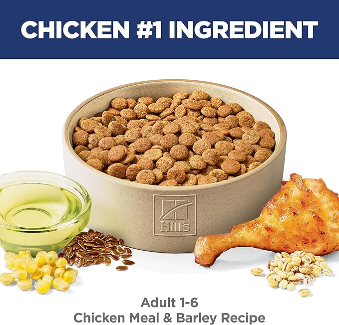 Hill's Science Diet Adult 1-6 Dry Dog Food, Chicken & Barley, 45 lb. Bag