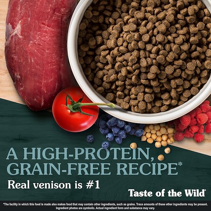 Taste of the Wild Appalachian Valley Small Breed Grain-Free Recipe with Roasted Venison Dry Adult Dog Food, Made with High Protein from Real Venison 14lb