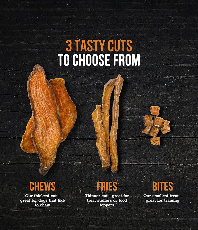 Wholesome Pride Sweet Potato Fries Dog Treats, Single Ingredient, All-Natural, Made Without Grain, 8 oz