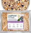 JustFoodForDogs Frozen Fresh Dog Food, Complete Meal or Topper, Lamb & Brown Rice Human Grade Dog Food Recipe, 18 oz (Pack of 7)