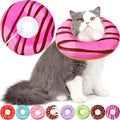 Hpetppy Cat Cone Collar Soft, Cat Recovery Collar for Wound Healing Cute Donut Adjustable Kitten Cones to Stop Licking Comfortable Lightweight Neck Elizabethan Collars for Cats Kittens After Surgery