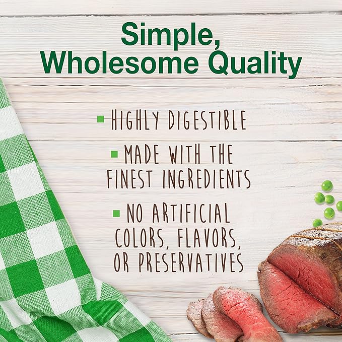 Nylabone Healthy Edibles Natural Dog Chews Long Lasting Roast Beef Flavor Treats for Dogs, Medium/Wolf (2 Count)