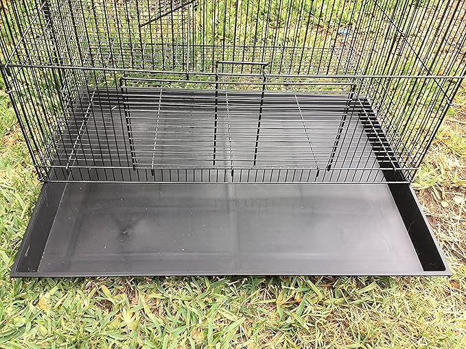 30" Large 3-Levels Easy Foldable Chew-Proof Tight Bar Spacing Ferret Chinchilla Sugar Glider Rats Mice Mouse Rodent Hamster Gerbil Hedgehog Small Animal Critter Metal Travel Carrier Cage