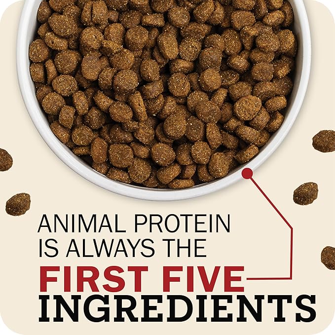 Redbarn Whole Grain Large Breed Dog Food Kibble - Beef & Lamb Recipe - Made in USA No Chicken Recipe with Functional Ingredients to Support Healthy Heart, Joints, Digestion, Skin & Coat - 28lb
