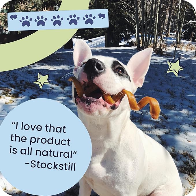 Pawstruck Natural 7” Braided Bully Sticks for Dogs, Tough Long-Lasting, Rawhide-Free, Low Odor, Healthy Single Ingredient Chew Treat for Aggressive Chewers, 25 Count, Packaging May Vary