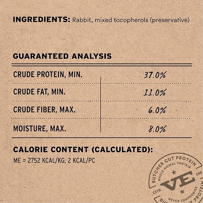 Vital Essentials Freeze Dried Dog Treats | Rabbit Bites, Single Protein | Premium Quality | Grain Free Training Treats for Dogs, 5 oz Bag