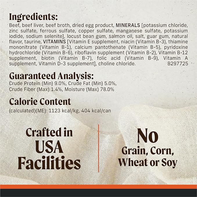 Merrick Grain Free Premium And Natural Canned Dog Food, Soft And Healthy Wet Recipe, Real Texas Beef Dinner - (Pack of 12) 12.7 oz. Cans