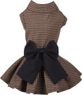 Pet Dresses for Small Dogs Cats Girl, Cute Princess Bowknot Dress Puppy Shirt All Weather Skirt Clothes Cat Apparel for Birthday Wedding Party Holiday (X-Small, Yellow&Black)