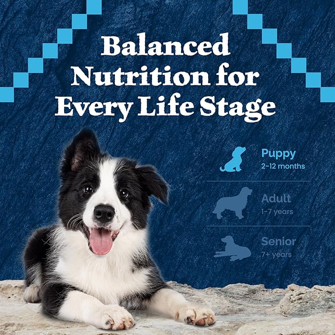 Blue Buffalo Wilderness High-Protein Rocky Mountain Recipe Dry Food for Puppies, Red Meat & Grains, 28-lb Bag