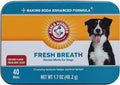 Arm & Hammer for Pets Dog Dental Breath Mints with Baking Soda, Chicken Flavor Dental Treats to Help Freshen Dog Breath and Support Oral Care, Fresh Mint Scent, 1.7 Oz