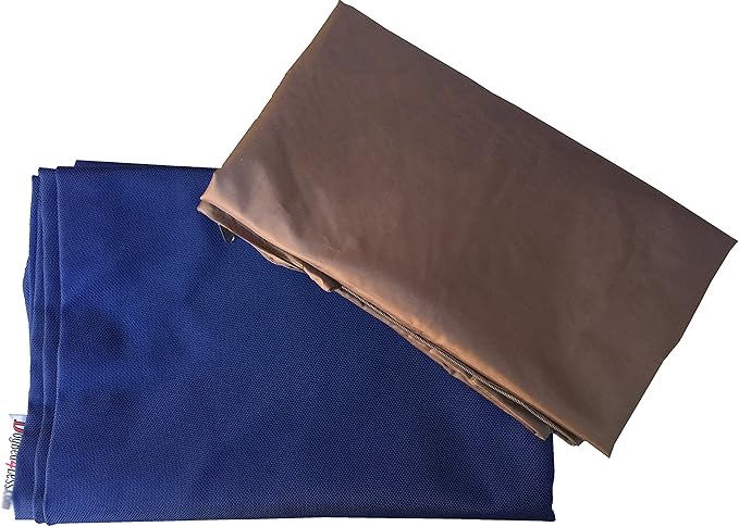 Dogbed4less Gel Memory Foam Dog Bed for Small to Medium Large Pet with Waterproof Internal Cover, 1680 Nylon Blue 34X27X3 Inches