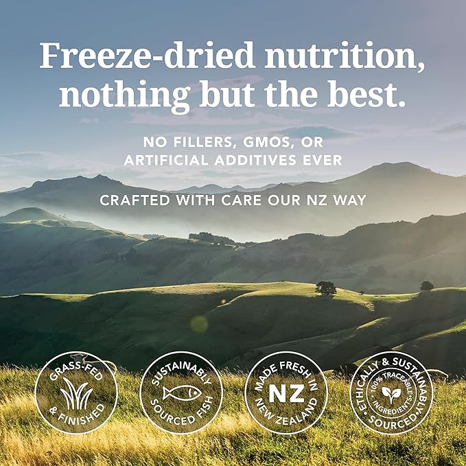 K9 Natural Lamb & King Salmon Freeze Dried Dog Food, High-Meat Natural Complete Meal or Meal Toppers for Dogs, Grass-Fed Lamb & King Salmon from New Zealand, Grain-Free, GMO-Free, 4lb