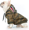 Camo Dog Hoodie Dog Clothes Extra Warm Fleece Lining Stretchy Fit for Small Medium Large Dogs (Camo, Medium)