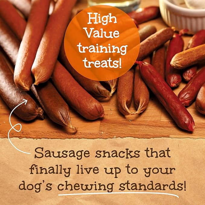 Happy Howie's Natural Dog Treats - Healthy Dog Treats, Real Beef & Natural Ingredients, Made in The USA, Hormone Free - Beef Sausage Links (4 Inch Treats)